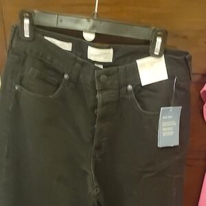 NWT Button Fly Universal Thread Women's Straight Leg Jeans - Black Size 4